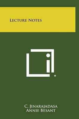 Lecture Notes 1258884348 Book Cover