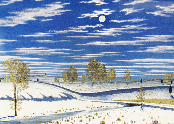 Winter Scene in Moonlight Deluxe Boxed Holiday ... 1441339124 Book Cover