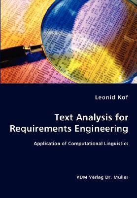 Text Analysis for Requirements Engineering- App... 3836445255 Book Cover