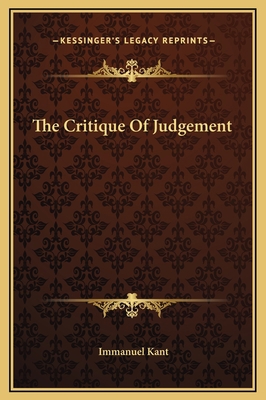 The Critique Of Judgement 1169273742 Book Cover
