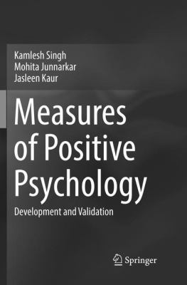 Measures of Positive Psychology: Development an... 8132238729 Book Cover