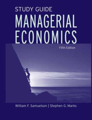 Managerial Economics, Study Guide 0471718343 Book Cover