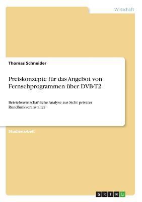 Preiskonzepte für das Angebot von Fernsehprogra... [German] 3668277931 Book Cover