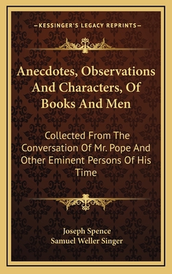 Anecdotes, Observations and Characters, of Book... 1163482560 Book Cover