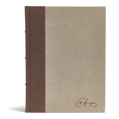 CSB Spurgeon Study Bible, Brown/Tan Cloth Over ... 1586409719 Book Cover