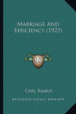 Marriage And Efficiency (1922) 1164895729 Book Cover