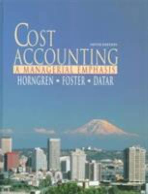 Cost Accounting: A Managerial Emphasis 0132329018 Book Cover