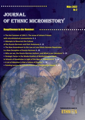 Journal of Ethnic Microhistory: No 2, März 2022 3754313940 Book Cover