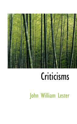 Criticisms 1110713053 Book Cover