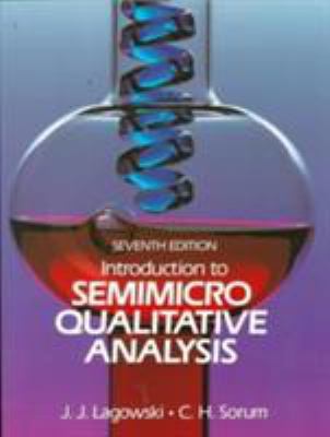 Introduction to Semimicro Qualitative Analysis 0134968948 Book Cover