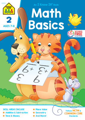School Zone Math Basics Grade 2 Workbook B00A2QBPE2 Book Cover