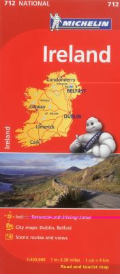 Michelin Ireland Road and Tourist Map B00VFKBJE0 Book Cover