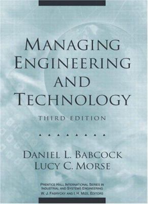 Managing Engineering and Technology 0130619787 Book Cover