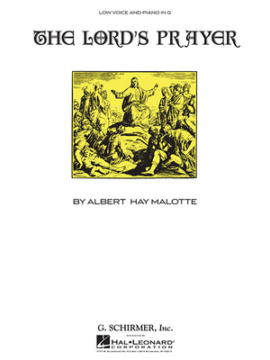 Lord's Prayer: Low Voice (in G) and Organ 0793553555 Book Cover