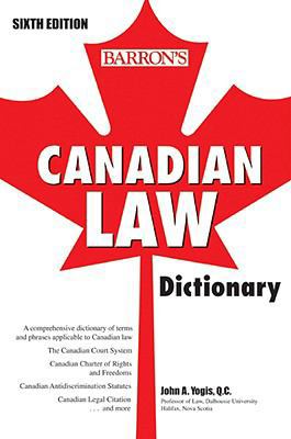 Canadian Law Dictionary 0764139800 Book Cover
