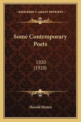 Some Contemporary Poets: 1920 (1920) 1163896985 Book Cover