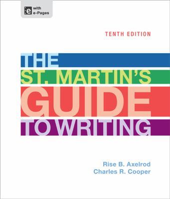 The St. Martin's Guide to Writing 1457604426 Book Cover