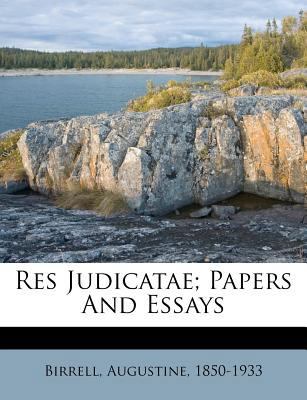 Res Judicatae; Papers and Essays 1246101459 Book Cover