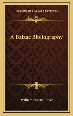A Balzac Bibliography 1164515810 Book Cover