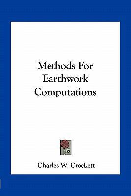 Methods For Earthwork Computations 116375997X Book Cover