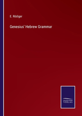 Genesius' Hebrew Grammar 337505730X Book Cover