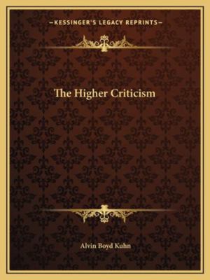 The Higher Criticism 116287290X Book Cover