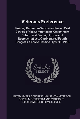 Veterans Preference: Hearing Before the Subcomm... 1378263588 Book Cover