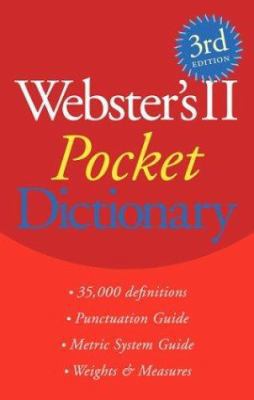 Webster's Ii Pocket Dictionary 0618406905 Book Cover