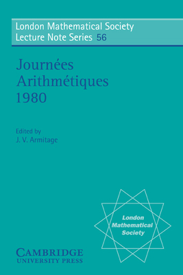 Journees Arithmetiques 1980 0521285135 Book Cover