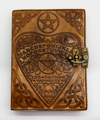 Ouija/Spirit Board Planchette Leather Journal B08YMPZ8BC Book Cover