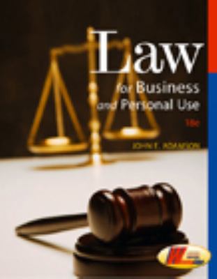 Law for Business and Personal Use 0538445882 Book Cover