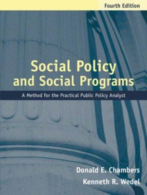 Social Policy and Social Programs: A Method for... 0205408125 Book Cover