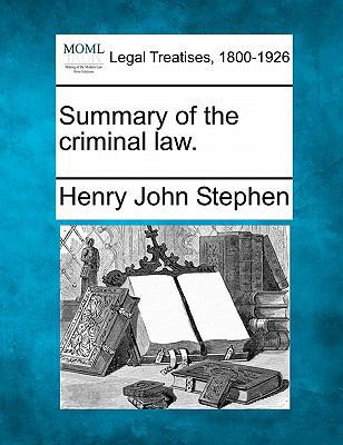 Summary of the criminal law. 1240144938 Book Cover