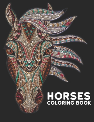 Coloring Book: Horses 50 One Sided Horse Design... B08YQCQMNY Book Cover