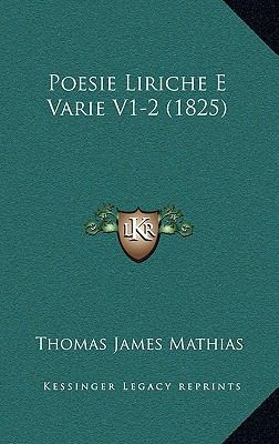 Poesie Liriche E Varie V1-2 (1825) 1165544075 Book Cover