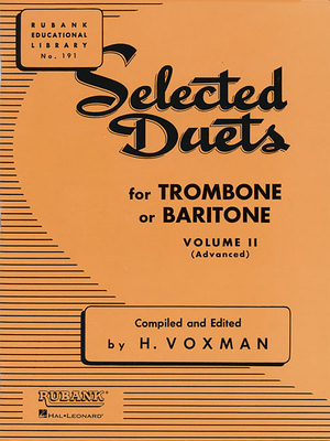 H. Voxman: Selected Duets for Trombone or Barit... 1423445406 Book Cover