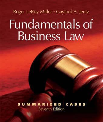 Fundamentals of Business Law: Summarized Cases 0324381727 Book Cover