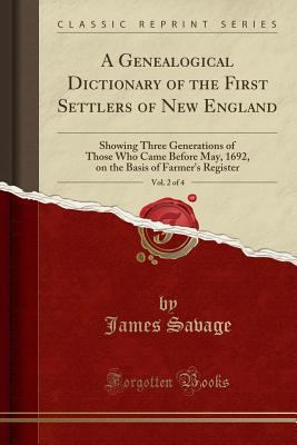 A Genealogical Dictionary of the First Settlers... 1333602847 Book Cover