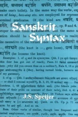 Sanskrit Syntax 812080483X Book Cover