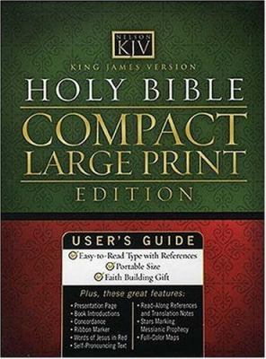 Holy Bible: King James Version, Burgundy, Compact [Large Print] 0718008987 Book Cover