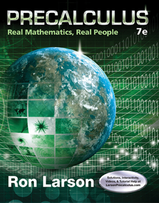 Precalculus: Real Mathematics, Real People 1305071700 Book Cover