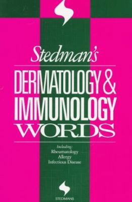 Stedman's Dermatology & Immunology Words: With ... 0683400800 Book Cover