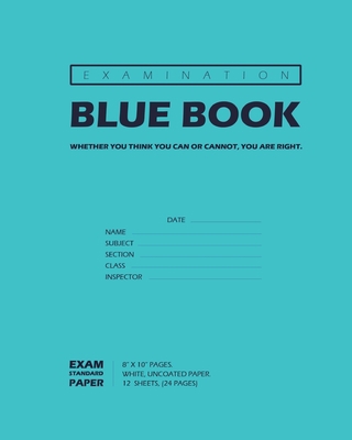 Examination Blue Book, Wide Ruled, 12 Sheets (2... 1714213331 Book Cover