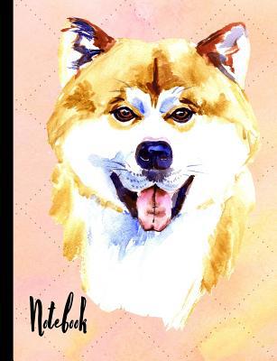 Notebook: Watercolor Akita Dog School Notebook ... 1082234230 Book Cover