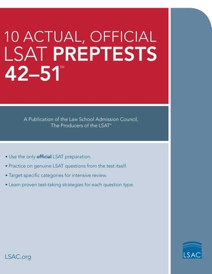 10 Actual, Official LSAT Preptests 42-51: (Prep... 0986086290 Book Cover