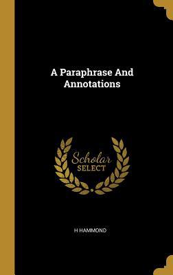 A Paraphrase And Annotations 0530656027 Book Cover