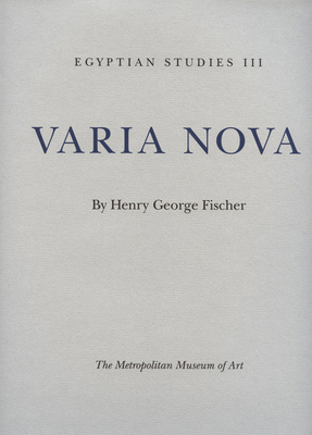 Egyptian Studies III: Varia Nova 0870997556 Book Cover