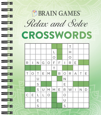 Brain Games - Relax and Solve: Crosswords (Green) 1640304614 Book Cover