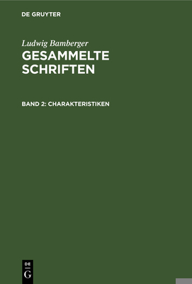Charakteristiken [German] 3111087182 Book Cover