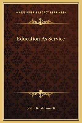 Education As Service 1169190871 Book Cover
